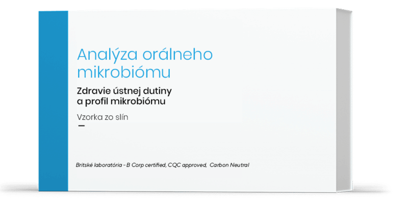 Fotka krabičky testu na analýzu orálneho mikrobiómu