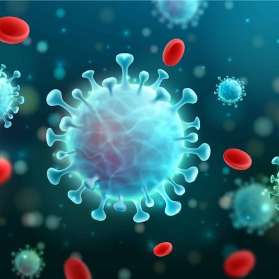 Virus with red blood cells (1) Virus with red blood cells (1)